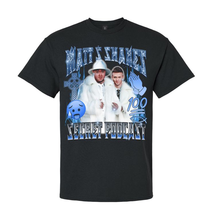 Matt and Shane's Secret Podcast ice graphic t-shirt